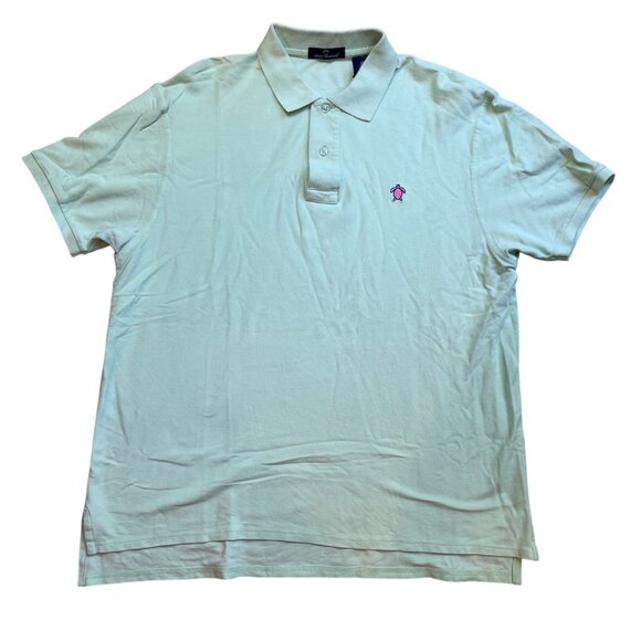 Simply Southern Polo Shirt Mens Size XL Green Pink Turtle Logo Preppy Cotton - Picture 1 of 10